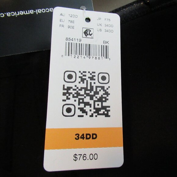 NWT Wacoal Red Carpet Women's Full Figure Underwire Strapless Bra, Black, 34DD - Picture 7 of 9